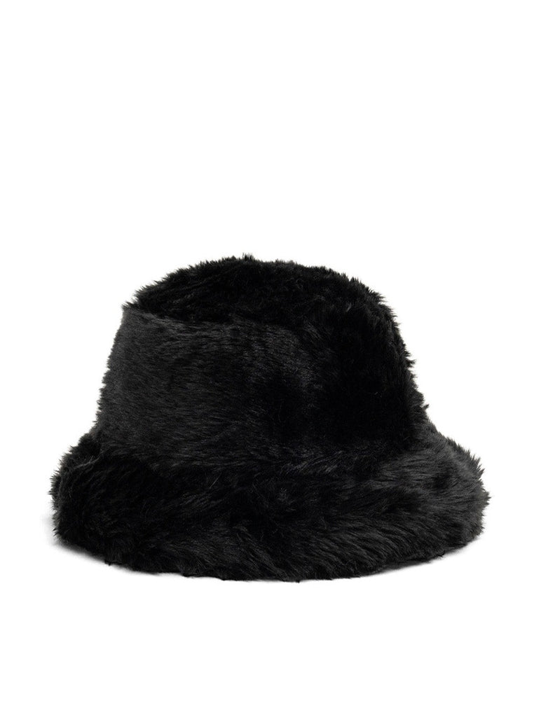 Fur Plush Bucket Hat in black | Women's Accessories | Autumn | Winter | Faux Fur | 90's | Retro | women's bucket hat | My Accessories London fur bucket hat | Oversized bucket hat |
