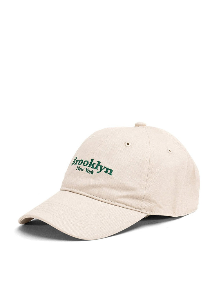 Brooklyn Baseball Cap in Beige | Slogan Hat |Streetstyle Hat | Women's Cap | Holiday Hat Neutral Hat | New York Hat | May Accessories London Hat 