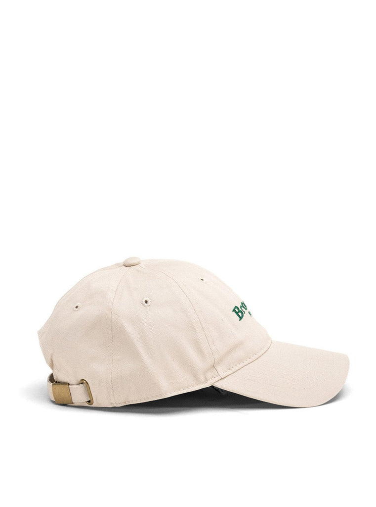 Brooklyn Baseball Cap in Beige | Slogan Hat |Streetstyle Hat | Women's Cap | Holiday Hat Neutral Hat | New York Hat | May Accessories London Hat 