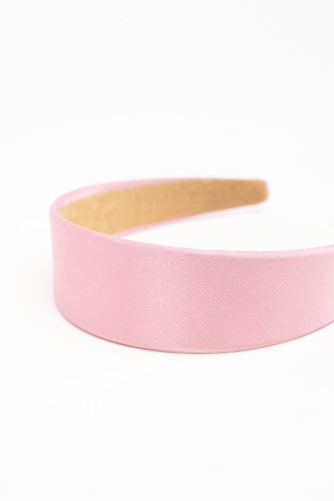 Wide Satin Headband in Light Pink | Hair Accessories | Occasion | Casual | Work | Party | Wedding | Halloween | Costume | Barbiecore | Barbie | Women's Accessories