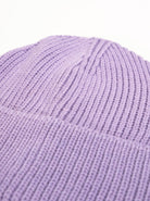 Woman's Ribbed Knitted Beanie in Lilac