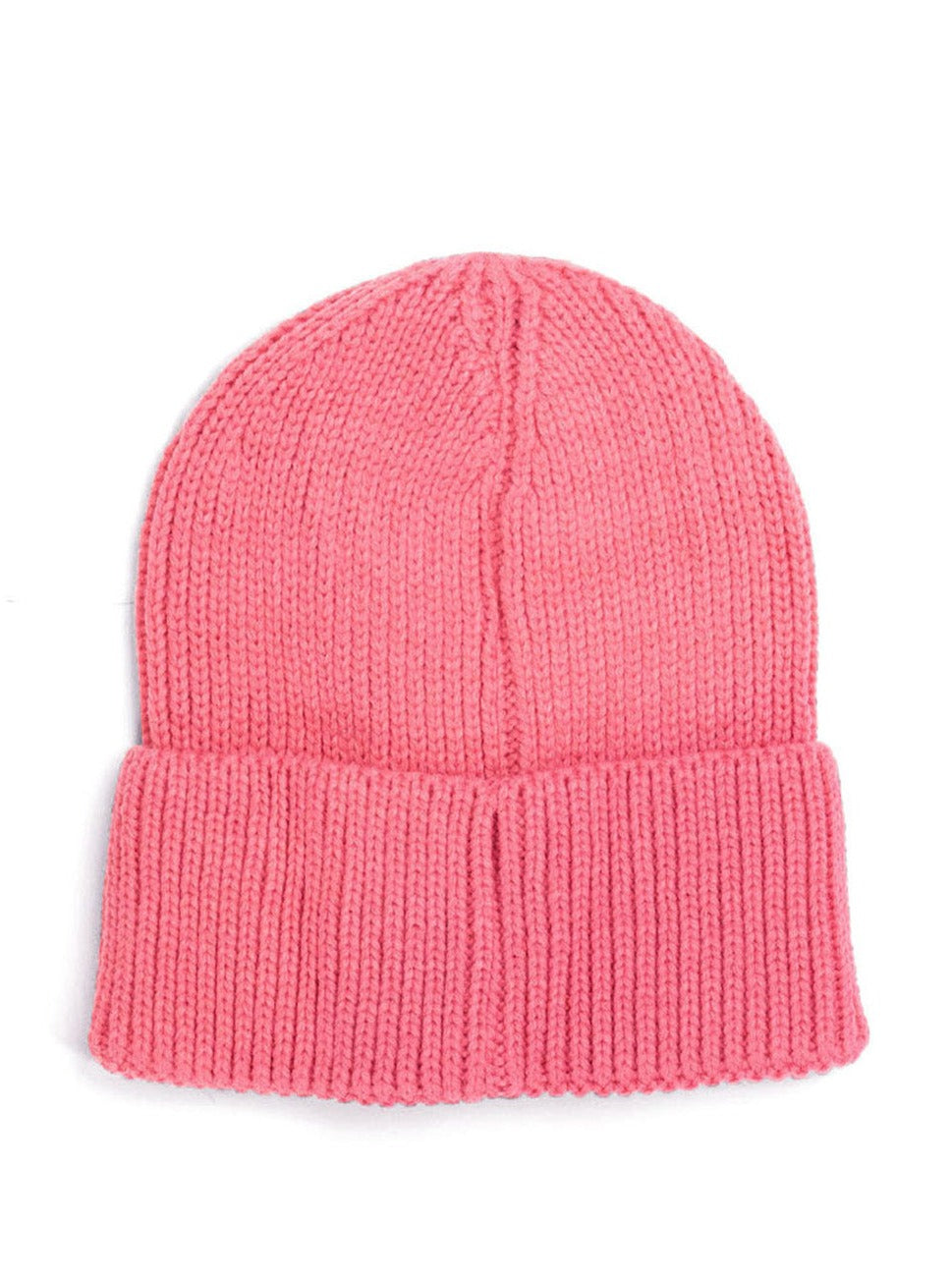 Woman's Ribbed Knitted Beanie in Pink