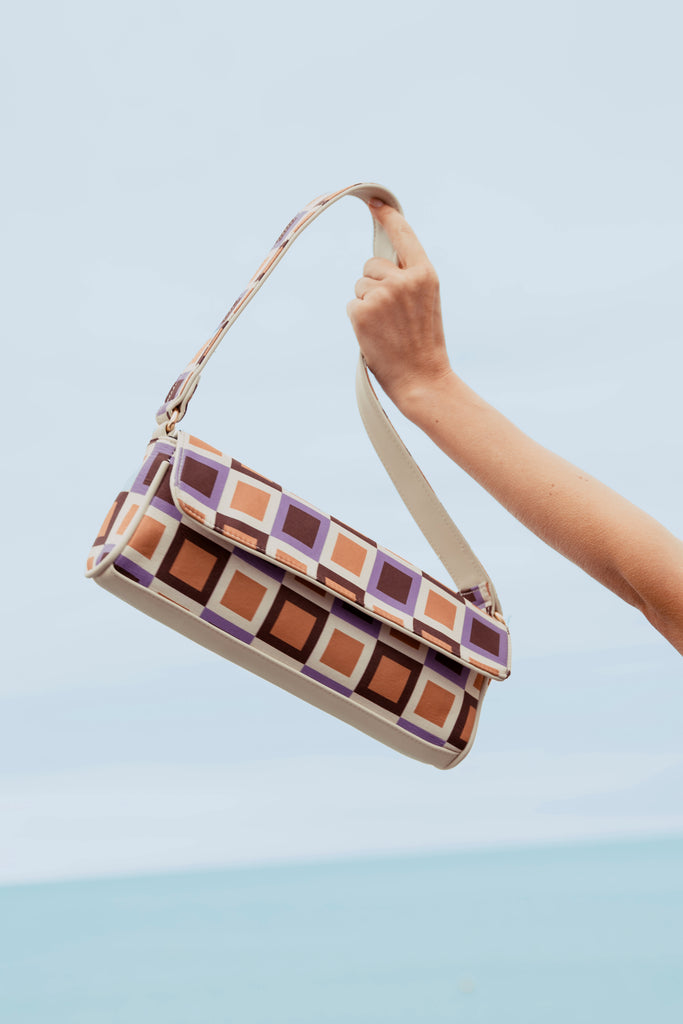 My Accessories London Bag | Geometric print bag | 70's shoulder bag | Women's shoulder bag