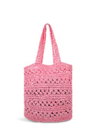 Woven Crochet Tote in Pink | Summer | Holiday | Beach | Festival | Shopper | Bag | Women's Accessories | Women | Shopping