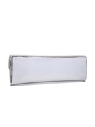 Long Clutch Bag in Liquid Silver | Metallic | Mirror | Occasion | Wedding | Wedding Guest | Festival | Party | Races | Hen Do | Going Out | Women's Accessories | Ladies Clutch bag