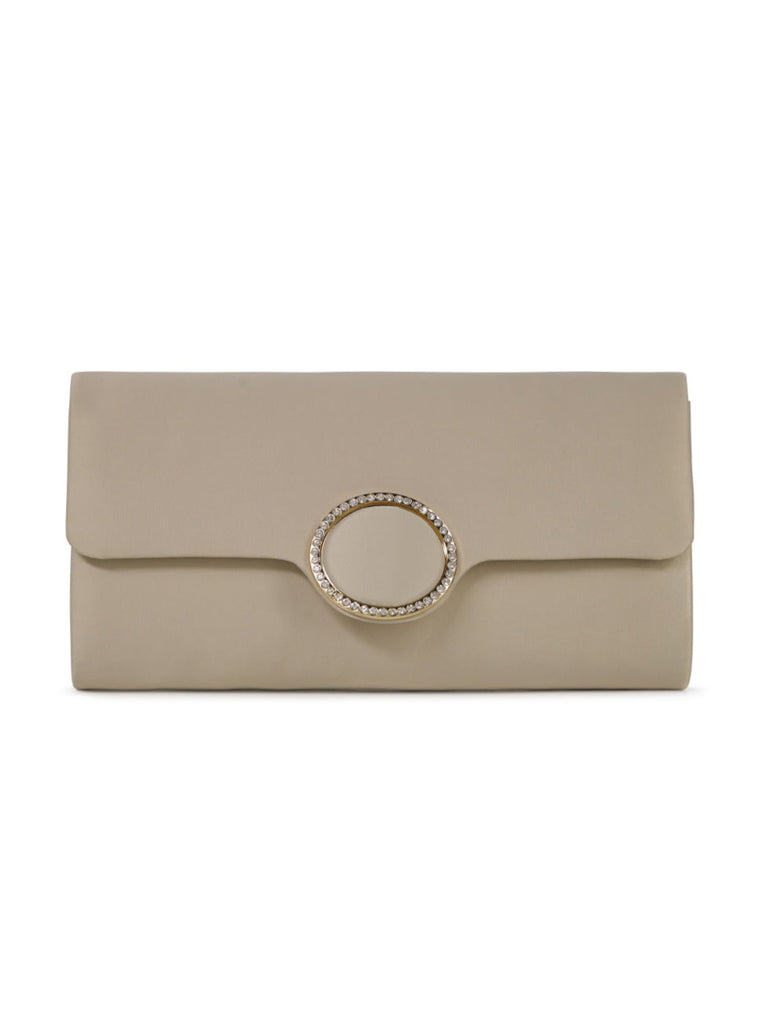 Satin Clutch with Diamante in Champagne | Occasion | Bag | Wedding guest | Wedding | Races | Clutch Bag | Women's Accessories | Women | Date | Races | Old Money | Event | Evening Bag | Evening Accessories 