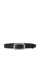 My Accessories London Matte Silver Chunky Buckle Belt in Black and Silver | Y2K | Layering | Retro | Grunge | Minimal | Women's | Women's Accessories | Western | Streetstyle | Accessory