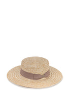 My Accessories London Boater Straw Hat With Grosgrain Bow Trim in Beige | Beach | Hat | Hats | Holiday | Summer | Races | Coquette | Cottage | Occasion | Women's Accessories | Women's |