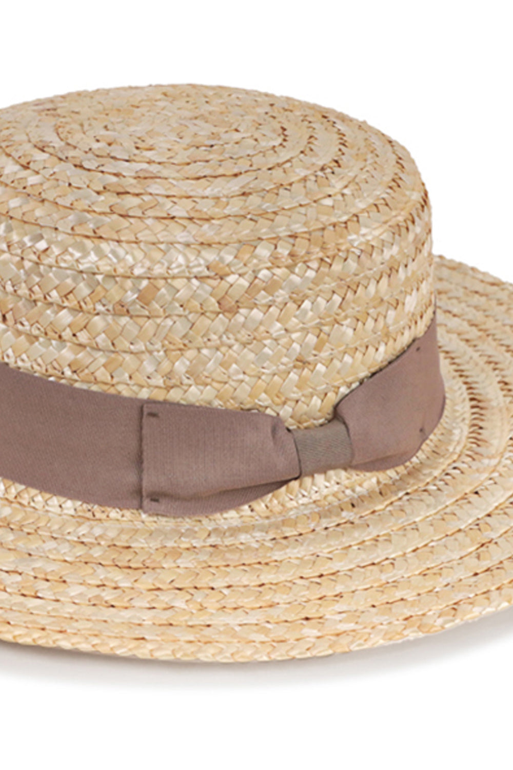 My Accessories London Boater Straw Hat With Grosgrain Bow Trim in Beige | Beach | Hat | Hats | Holiday | Summer | Races | Coquette | Cottage | Occasion | Women's Accessories | Women's |