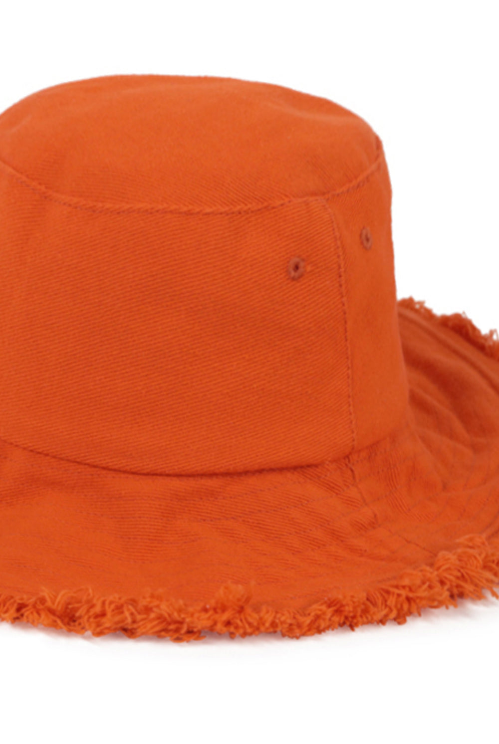My Accessories London Frayed Edge Bucket Hat in Orange | Beach | Holiday | Summer | Distressed | Frayed | Bright | Festival Hat | Ladies Hat| Women's Accessories