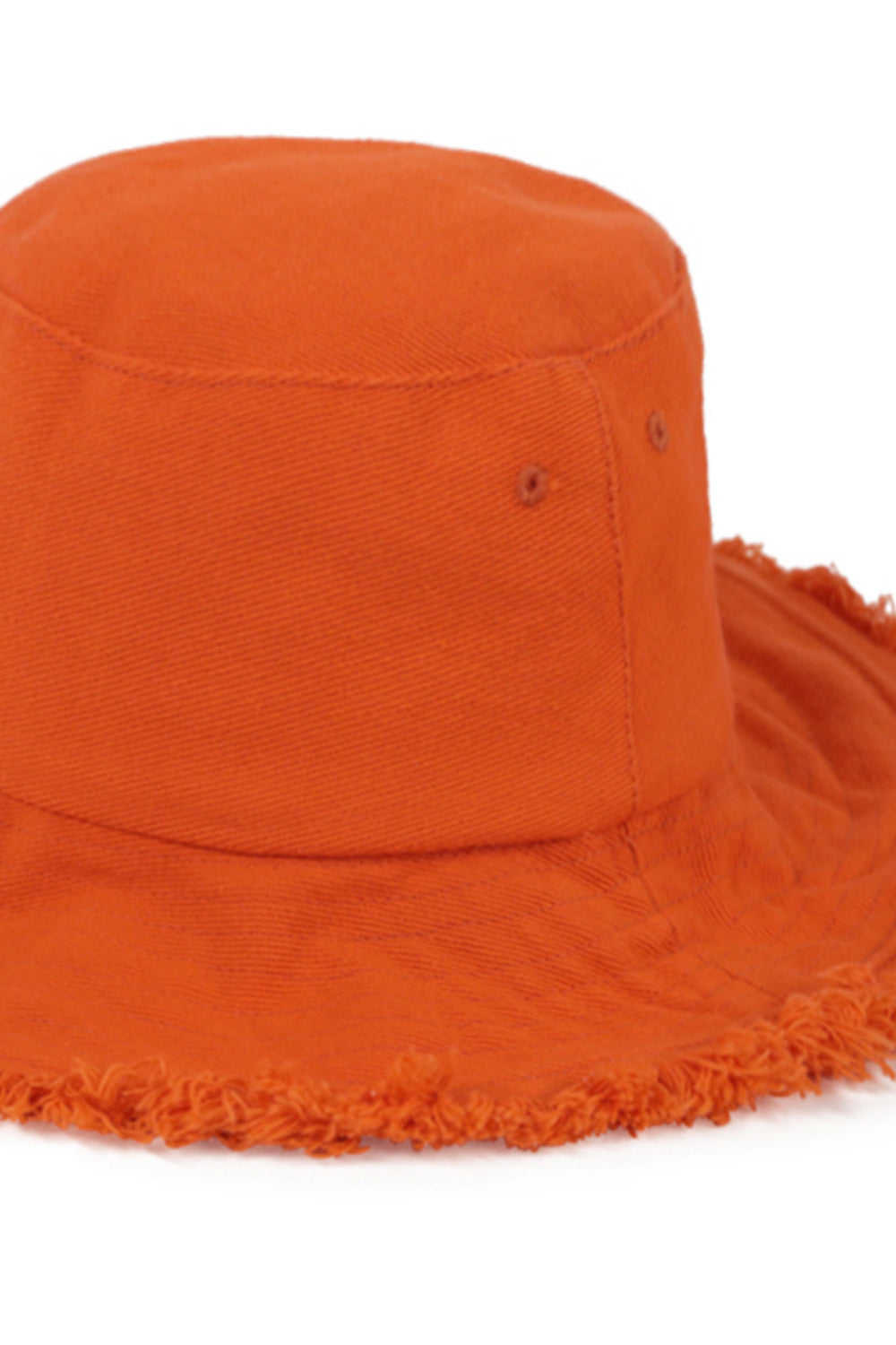 My Accessories London Frayed Edge Bucket Hat in Orange | Beach | Holiday | Summer | Distressed | Frayed | Bright | Festival Hat | Ladies Hat| Women's Accessories
