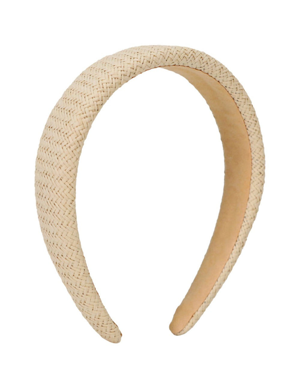 Woven Rounded Headband In Beige – My Accessories London