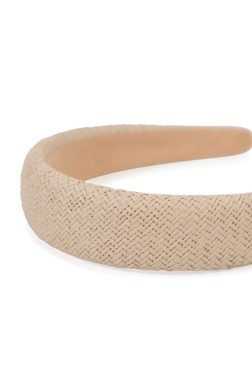 Woven Rounded Headband In Beige | Summer | Hair | Wedding Guest | Occasion | Hair Accessories | Women's Accessories | Women |