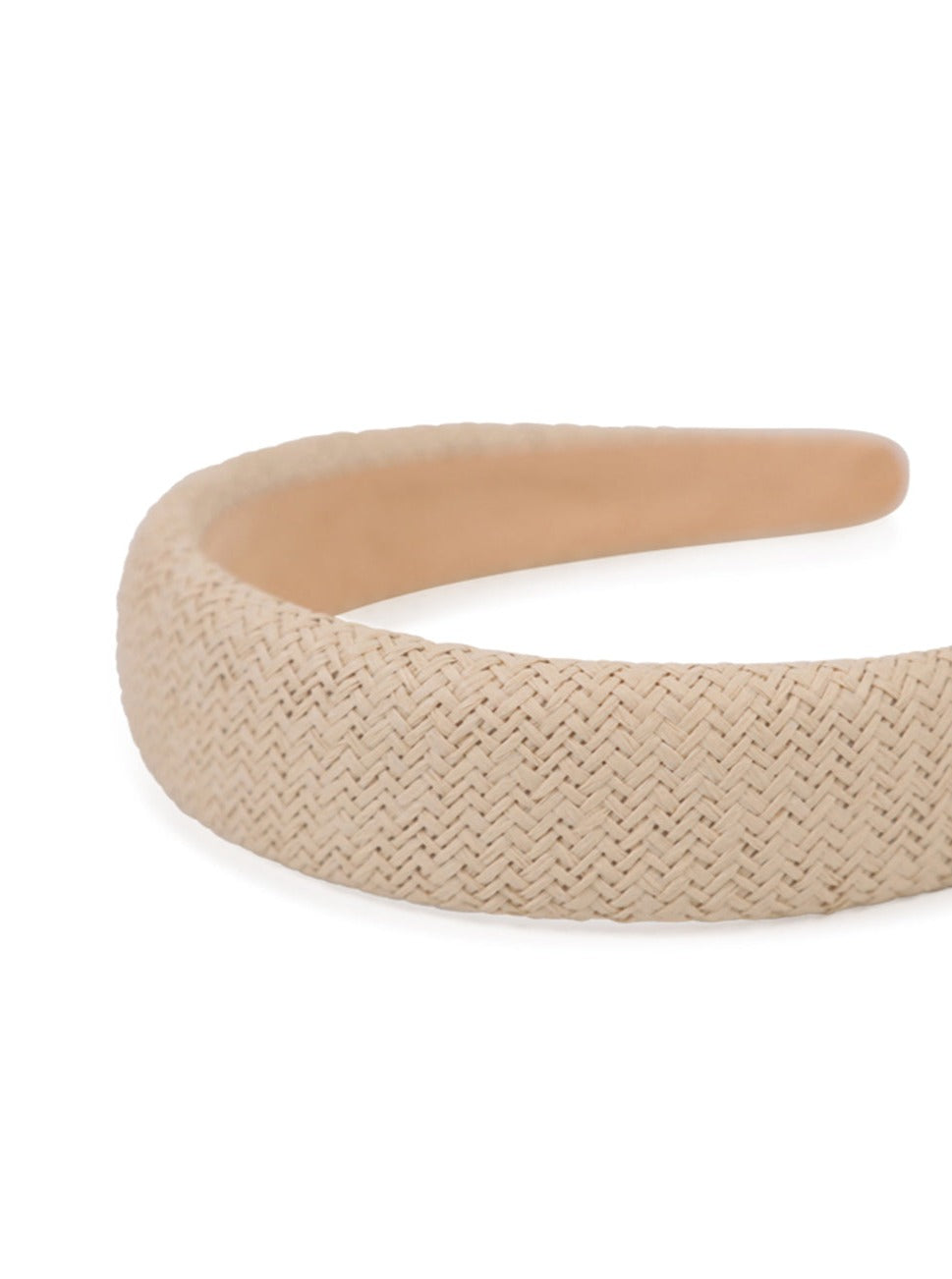 Woven Rounded Headband In Beige – My Accessories London