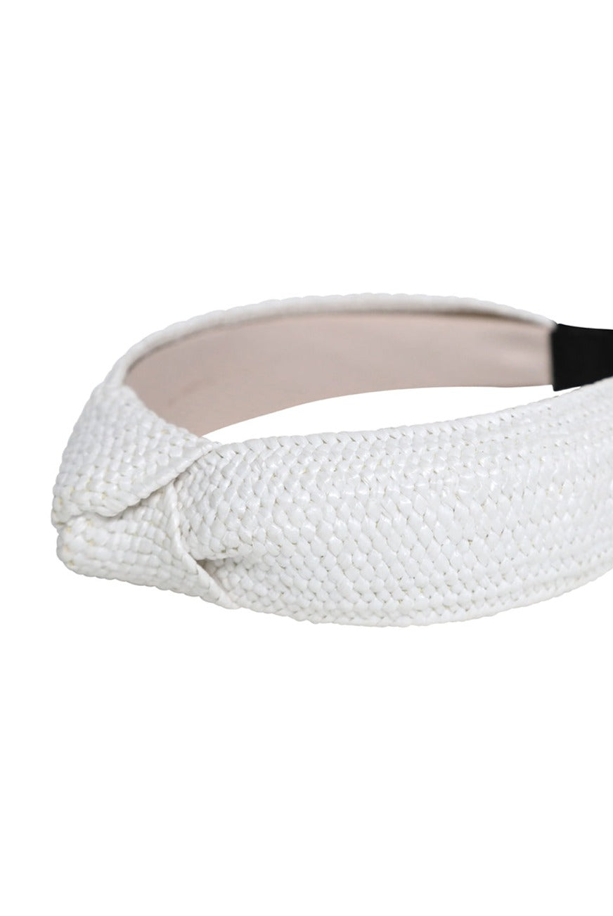 Woven Knot Headband in White | Wedding | Wedding guest | Races | Summer | Occasion | Holiday | Beach | Party | Glam | Women's Accessories | Accessory | Bridal