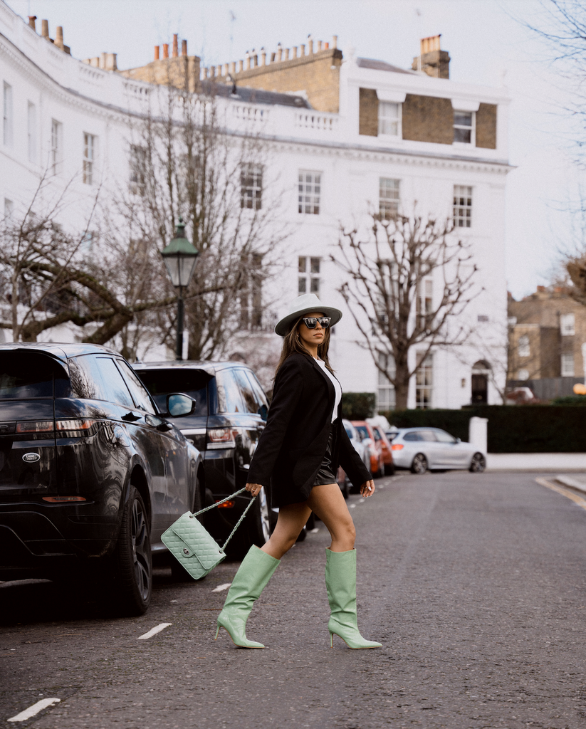 Bow trim Fedora Hat | Fedora Hat in Green | My Accessories London Fedora Ladies Winter hat | Women's fedora | Mint green Hat  