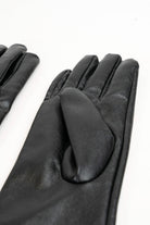 Long Leather Look Gloves in Black - Gloves - My Accessories London