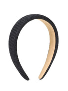 Woven Rounded Headband in Black - Headband - My Accessories London