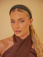 Woven Rounded Headband in Black - Headband - My Accessories London