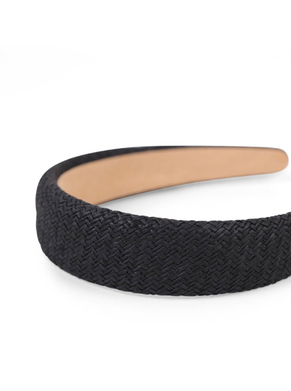 Woven Rounded Headband in Black - Headband - My Accessories London