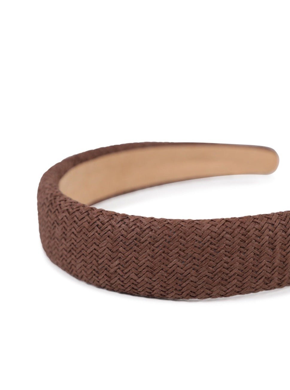 Woven Rounded Headband in Brown - Headband - My Accessories London